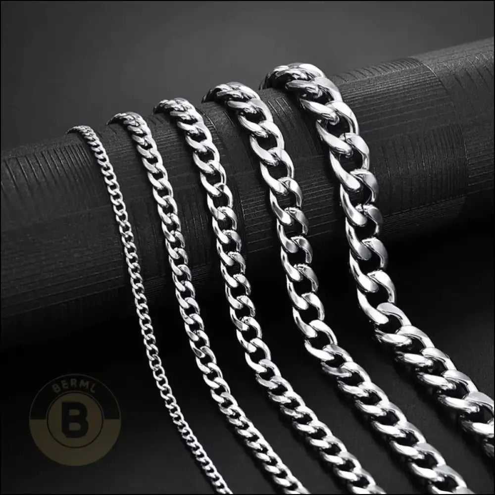 Flemyng Stainless Steel Curb Chain Necklace - BERML BY DESIGN JEWELRY FOR MEN