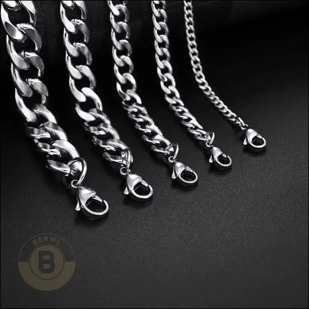 Flemyng Stainless Steel Curb Chain Necklace - BERML BY DESIGN JEWELRY FOR MEN