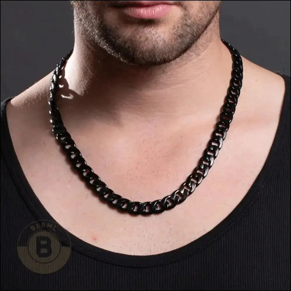 Flores Stainless Steel Curb Chain Necklace - BERML BY DESIGN JEWELRY FOR MEN