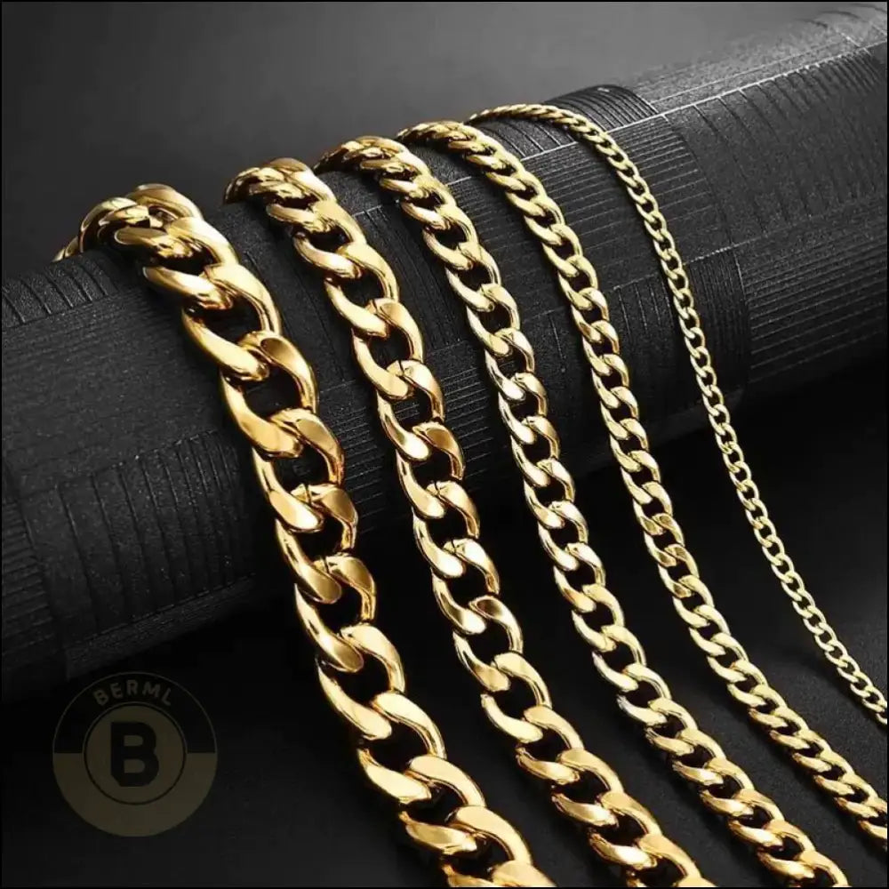 Fortunato Stainless Steel Curb Chain Necklace - BERML BY DESIGN JEWELRY FOR MEN