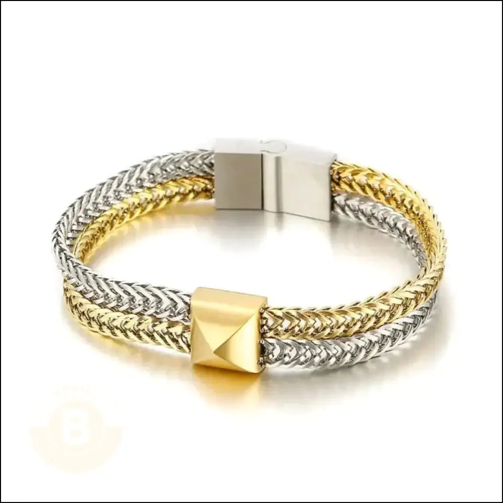 Gofredo Double Layer Link Chain Bracelet - BERML BY DESIGN JEWELRY FOR MEN