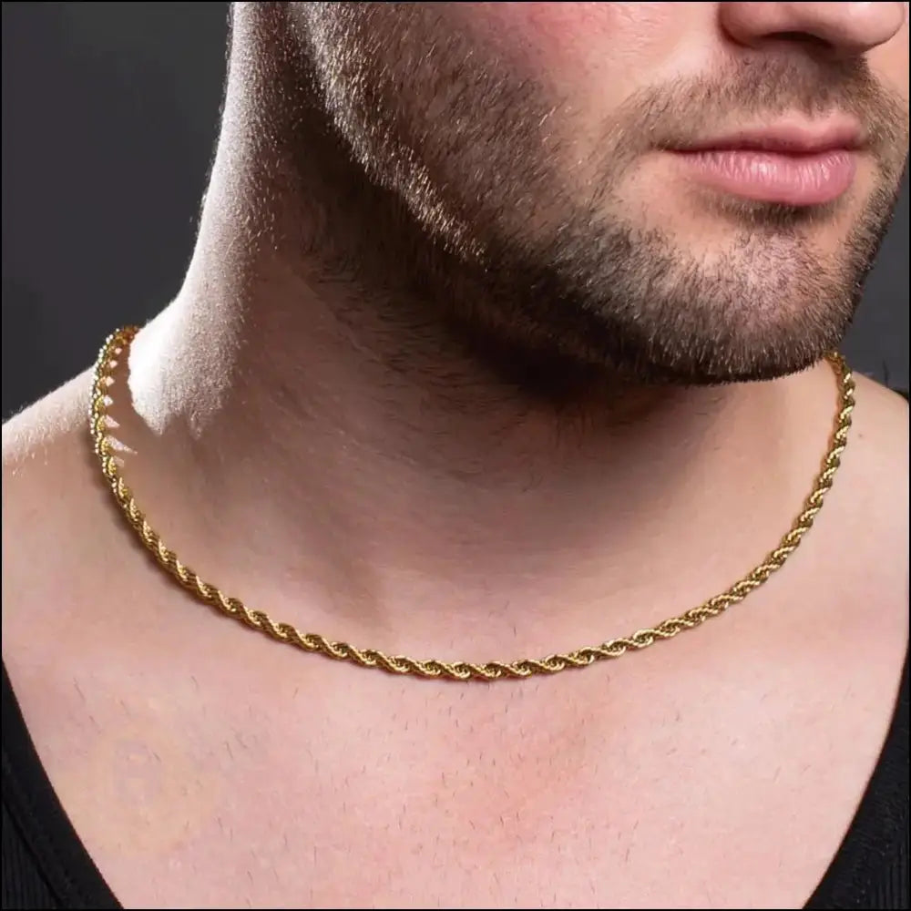 Graham Stainless Steel Rope Chain Necklace - BERML BY DESIGN JEWELRY FOR MEN