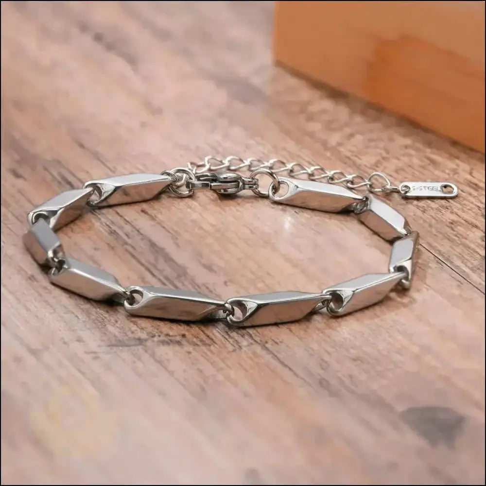 Hunfredo Stainless Steel Bar Link Bracelet - BERML BY DESIGN JEWELRY FOR MEN