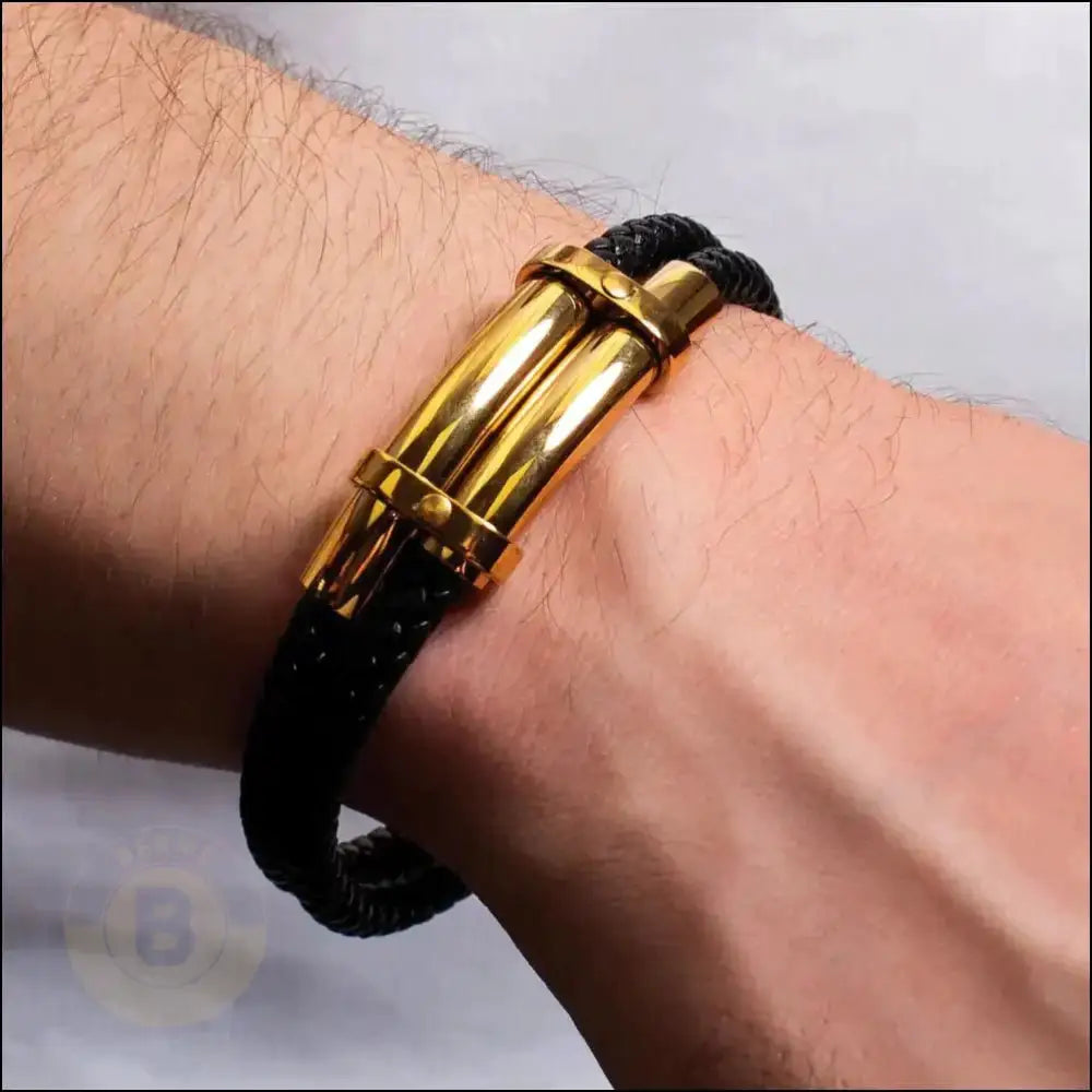 Ishaan Vintage Double-Layered Leather Bracelet - BERML BY DESIGN JEWELRY FOR MEN