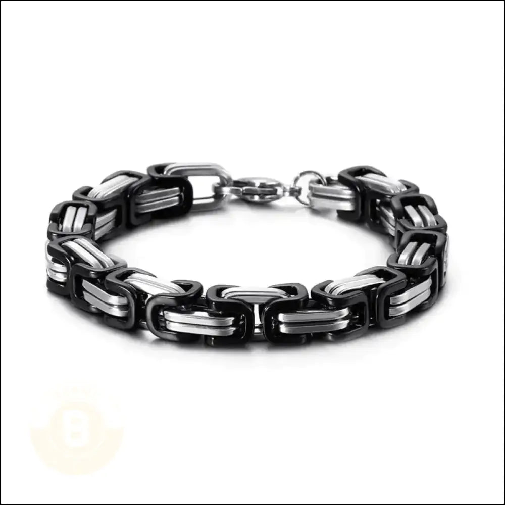 Ishico Stainless Steel Byzantine Chain Bracelet Collection - BERML BY DESIGN JEWELRY FOR MEN