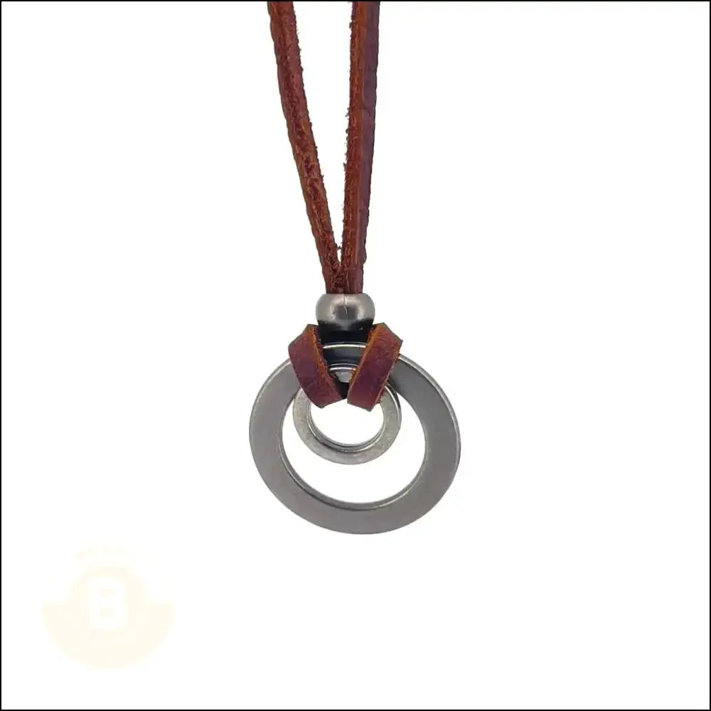 Oscar Leather Torque with Pendant - BERML BY DESIGN JEWELRY FOR MEN