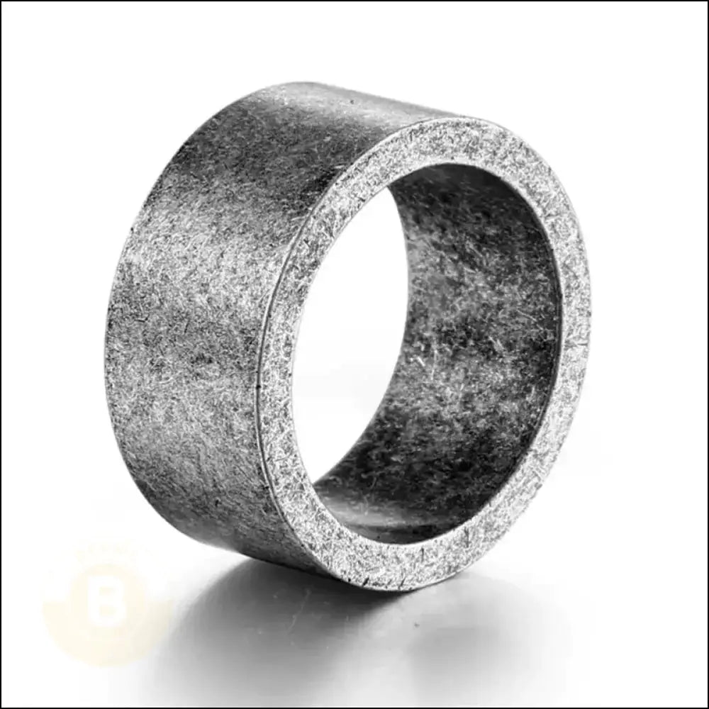 Oswinn Ancient Silver-tone Steel Band - BERML BY DESIGN JEWELRY FOR MEN