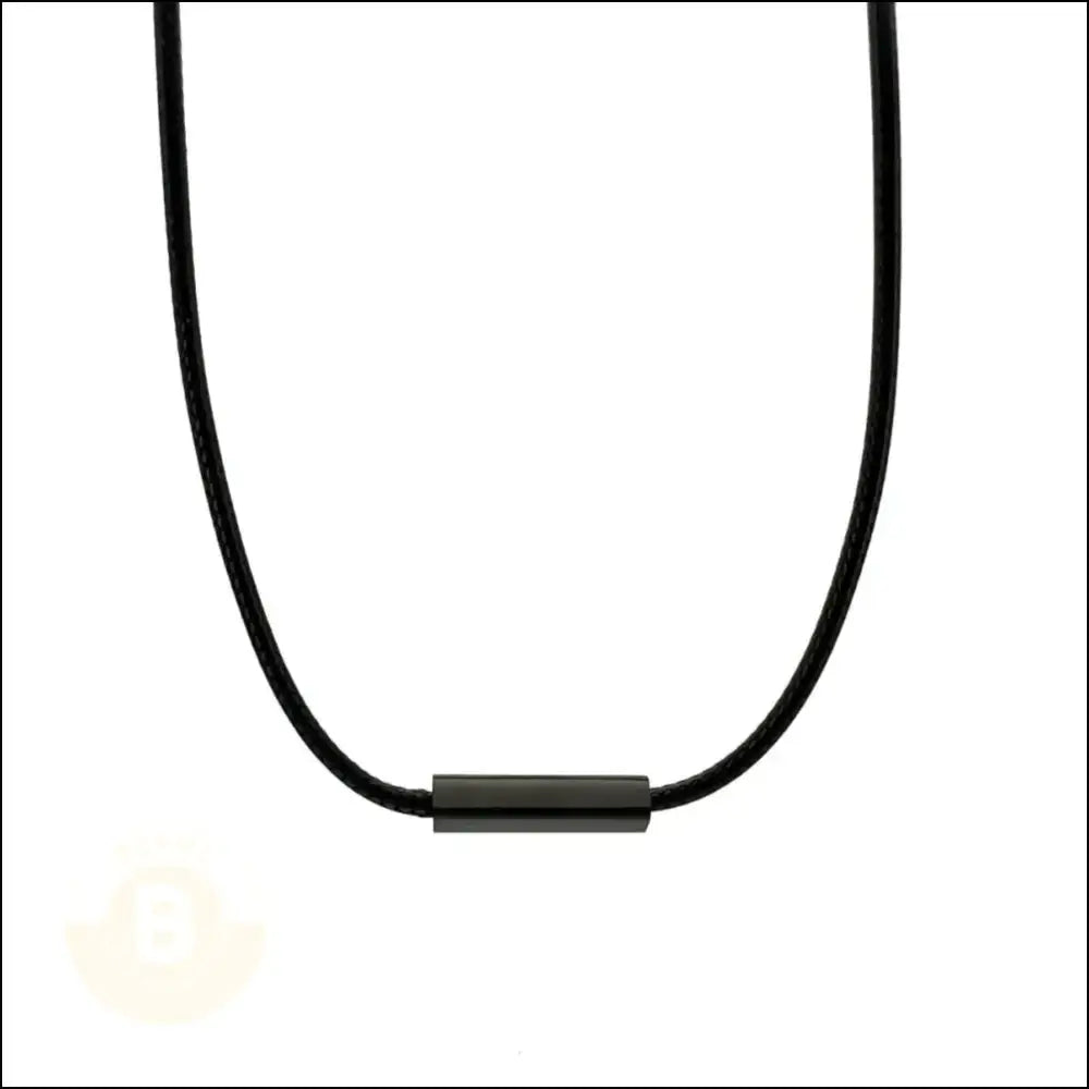 Salvadore Braided Leather & Waxed Rope Choker with In-Line Bar - BERML BY DESIGN JEWELRY FOR MEN