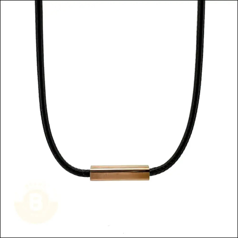 Shiloh Braided Leather & Waxed Rope Choker with In-Line Bar - BERML BY DESIGN JEWELRY FOR MEN